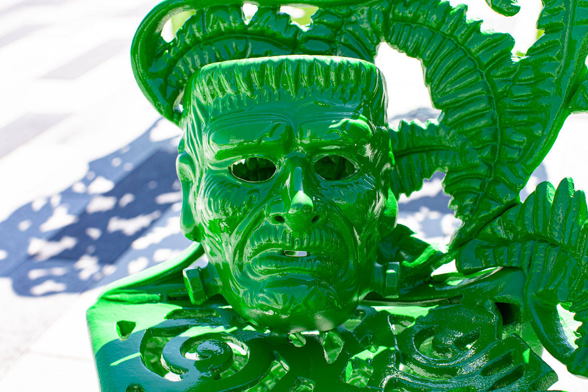 detail: Frankenstein mask